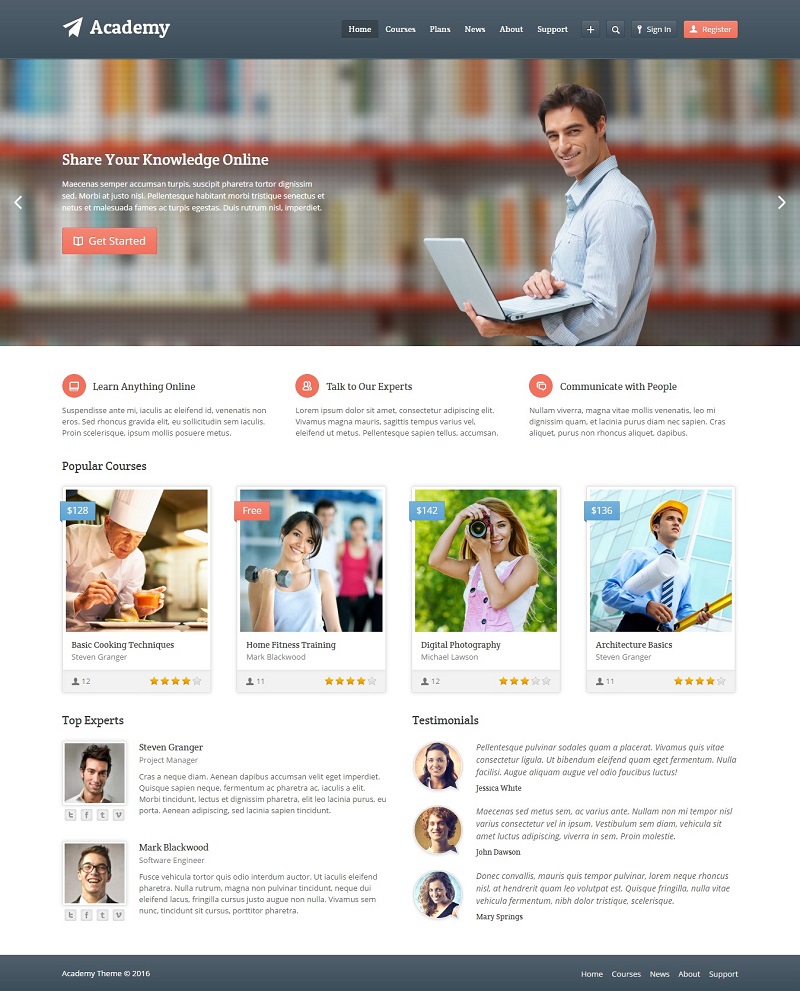 Thiết kế website giáo dục - trường học