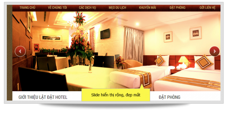 Thiết kế website khách sạn 2