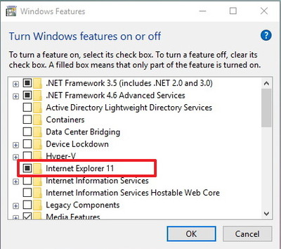 Gỡ bỏ trình duyệt Internet Explorer-3