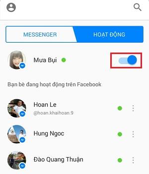 Cách tắt đèn khi online trên Messenger Facebook 3
