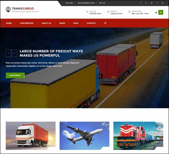 Thiết kế website logistics vận chuyển chuyên nghiệp