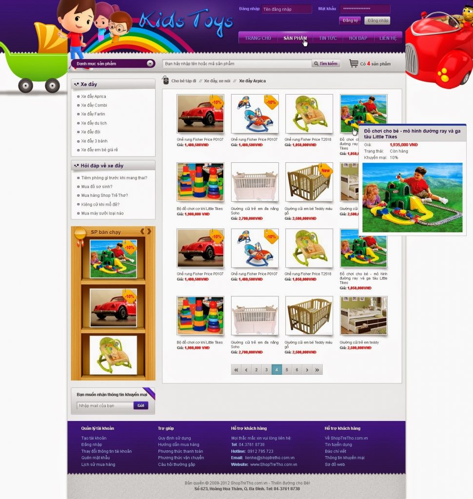 Thiết kế website bán đồ chơi