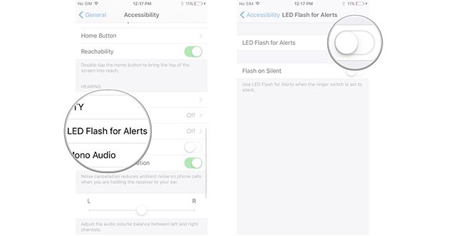 Hướng dẫn cách nhận biết thông báo mới bằng đèn Flash trên iPhone