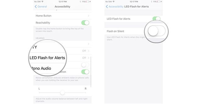 Hướng dẫn cách nhận biết thông báo mới bằng đèn Flash trên iPhone 3