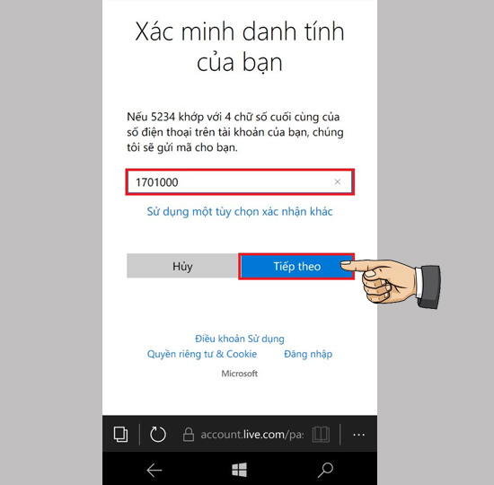 Hướng dẫn lấy lại mật khẩu của tài khoản Microsoft Live ID 6